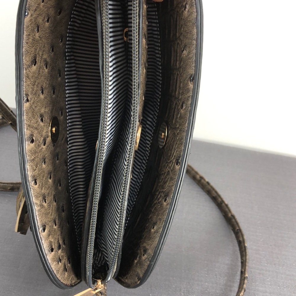 Deluxity Crossbody Purse Bag Brown Vegan Approved - Picture 4 of 8